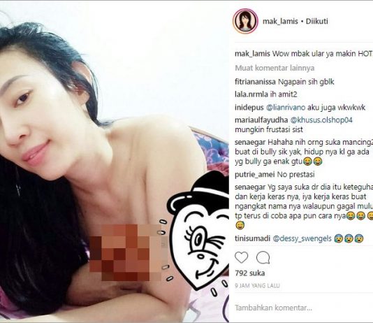 Pamer Foto Telanjang Dada, Dewi Sanca Cari Sensasi? Dewi Sanca Pamer Payudara, Cari Sensasi Kah - IG Mak_Lamis