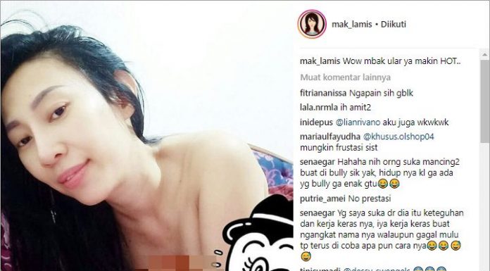 Pamer Foto Telanjang Dada, Dewi Sanca Cari Sensasi? Dewi Sanca Pamer Payudara, Cari Sensasi Kah - IG Mak_Lamis